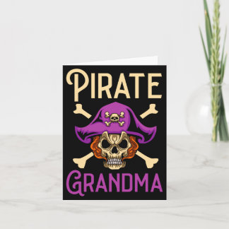 Carte Mens pirate grandma grandmother granny pirate