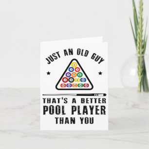 Carte Mens Vieux Guy Pool Joueur Cadeau Pour Aînés Billa