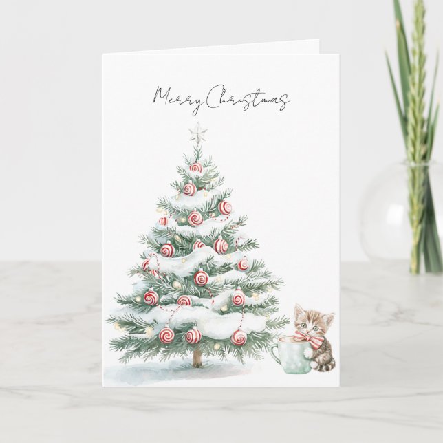 Carte Menthe poivrée de l'arbre de Noël (Devant)