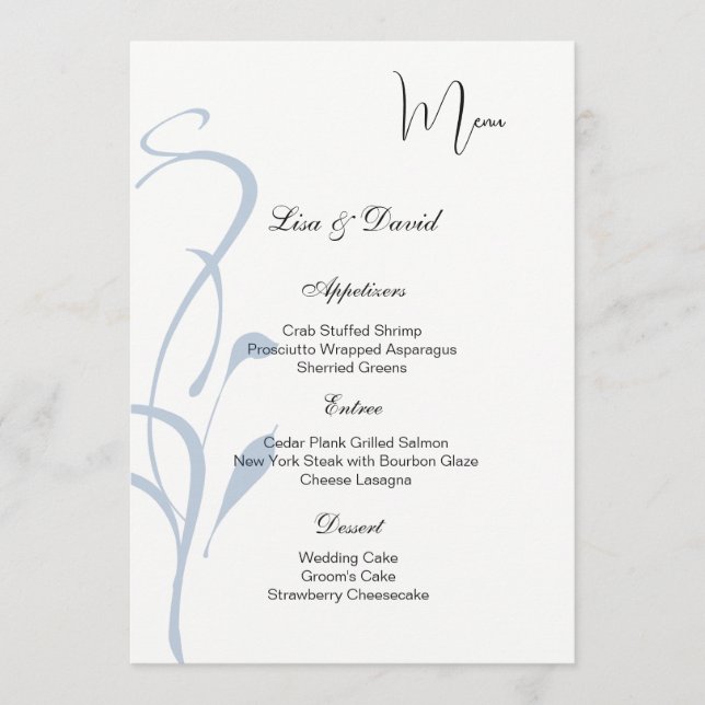 Carte Menu (Devant)