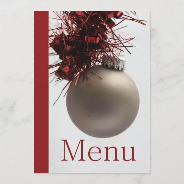 Carte menu du dîner de Noël (Devant)