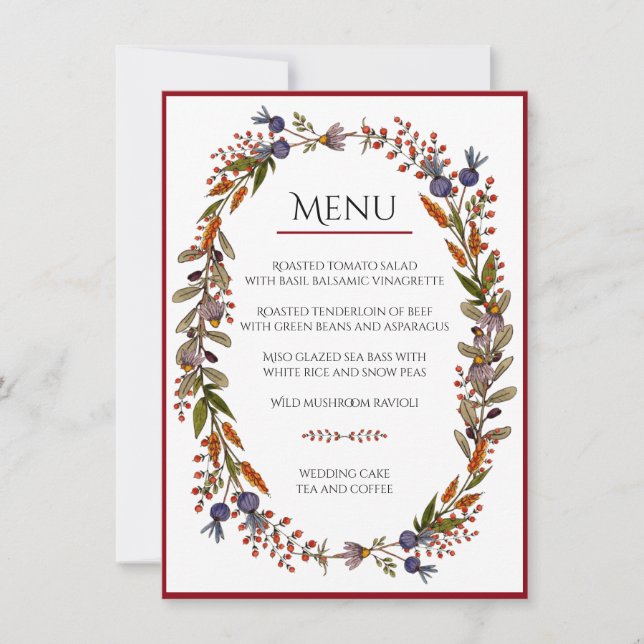 Carte menu Foliage d'automne (Devant)