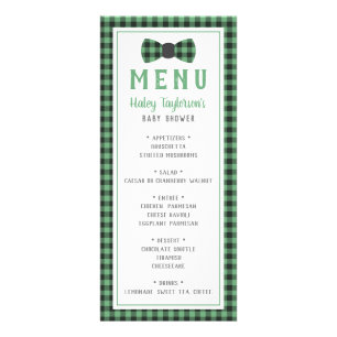 Carte menu Little Man, Baby shower