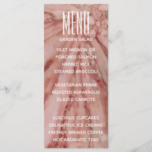 Carte Menu mariage Lovely In Pink and Lavenders