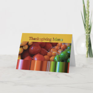 Carte Menu Thanksgiving