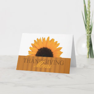 Carte Menu Thanksgiving