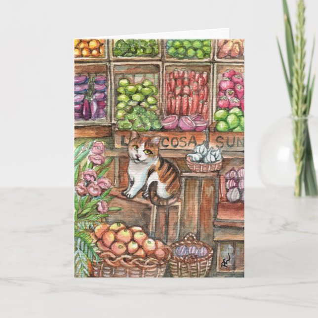 Carte Meow au marché (Devant)