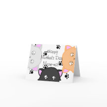 Carte Meow-ma Joyeuse Fête des mères