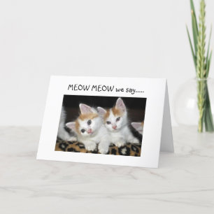 CARTE MEOW MEOW "50" A L'AIR FANTASTIQUE SUR "VOUS"