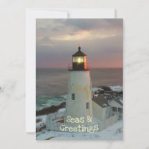 Mer et salutations Maine Lighthouse