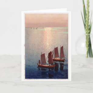 Carte Mer scintillante, Hiroshi Yoshida, Découpe