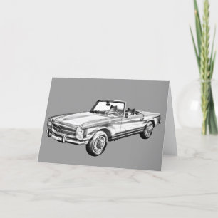Carte Mercedes Benz 280 SL Illustration convertible