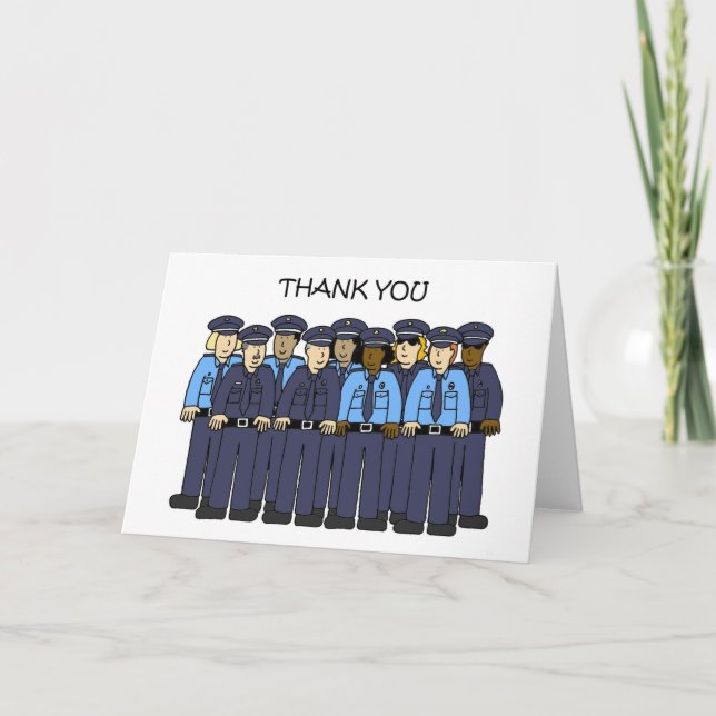 Carte Merci à la police (Devant)