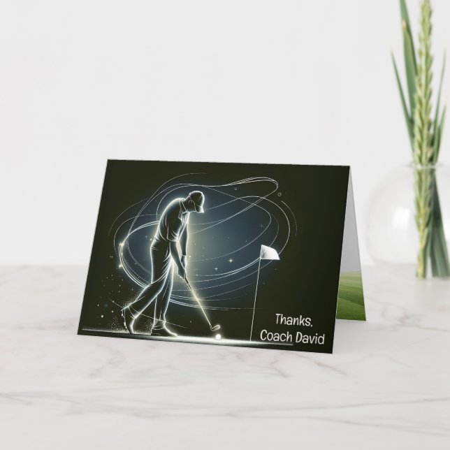 Carte Merci À L'Entraîneur De Golf (Devant)