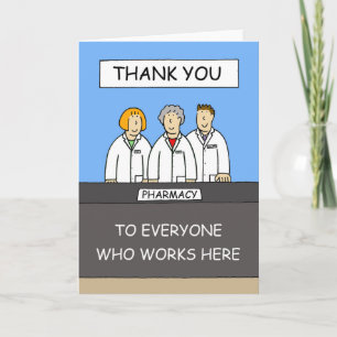 Carte Merci à Pharmacist Cartoon Group