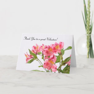 Carte Merci à un grand bénévole Lys Péruviens