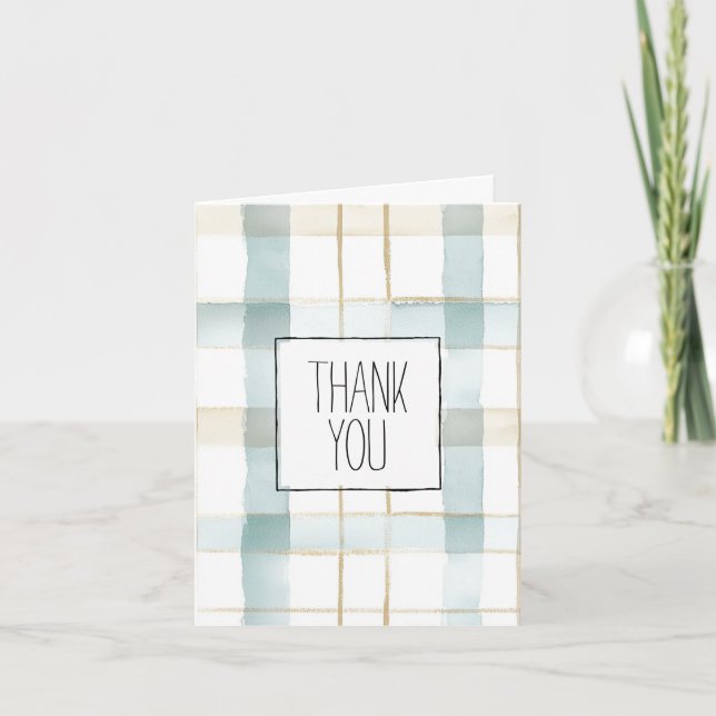 Carte Merci Aqua Mint Stripes (Devant)