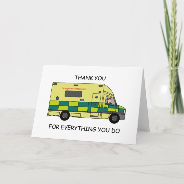 Carte Merci au personnel ambulancier (Devant)