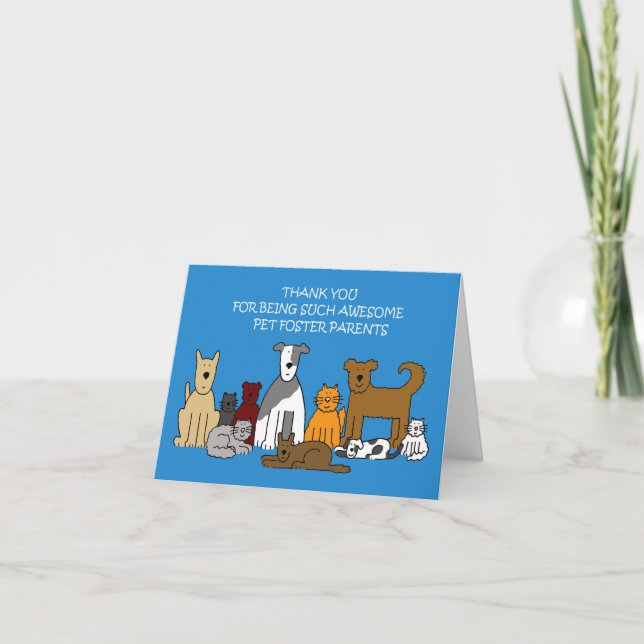 Carte Merci aux parents d'animaux de compagnie (Devant)