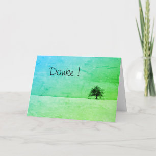 Carte Merci avec un arbre solitaire