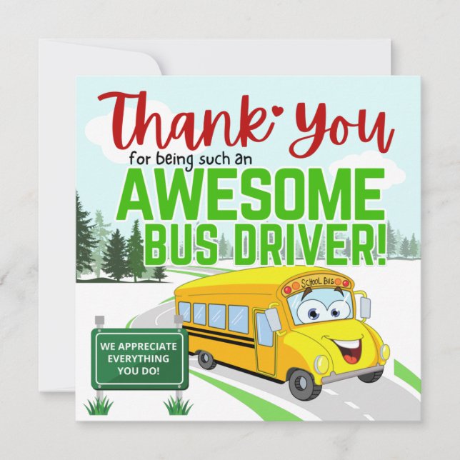 Carte Merci Awome Bus Driver (Devant)