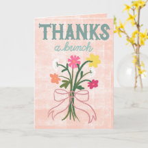 Merci beaucoup – Abstrait floral coloré avec un nœ