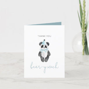 Carte Merci beaucoup ours panda