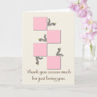 Carte Merci Beaucoup Ssssss Tellement Moderne Damier Ros