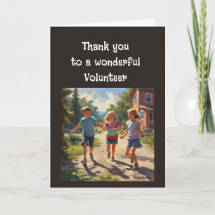 Carte Merci bénévole Nous vous apprécions Enfants