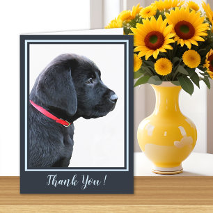 Carte Merci - Black Labrador mignon Chien chiot