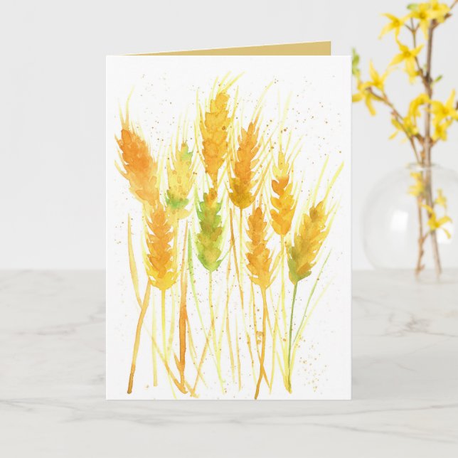 Carte Merci Blé Grains Cultures agricoles (Fleur jaune)