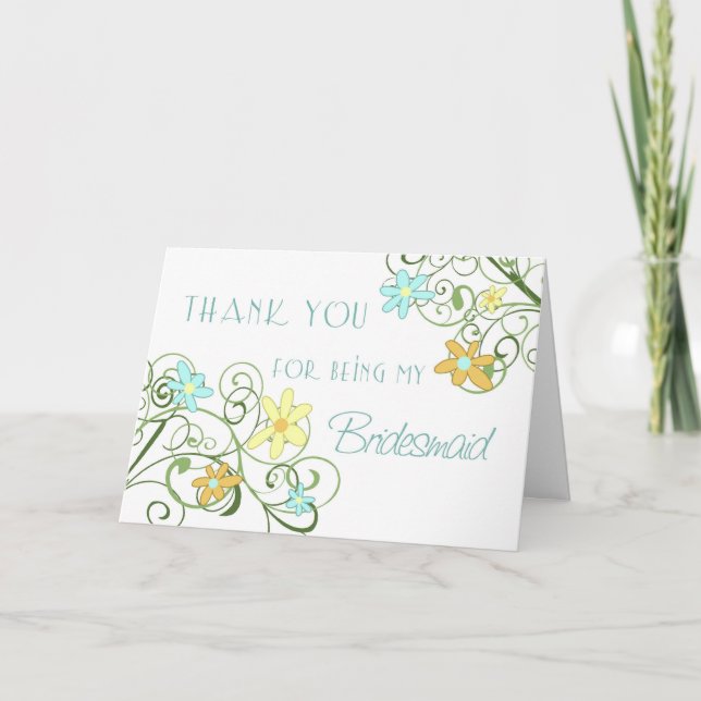 Carte Merci Bridesmaid (Devant)