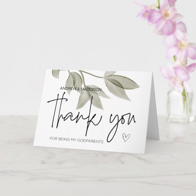 Carte Merci cadeau de parrain pour être mes parentes C (Orchidée)