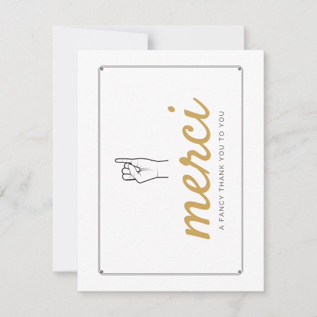 Carte Merci - Carte de remerciements française (Devant)