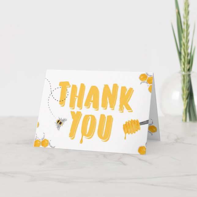 Carte Merci d'abeille au miel doux (Devant)