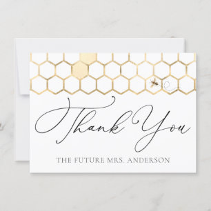 Carte Merci d'abeilles dorées moderne