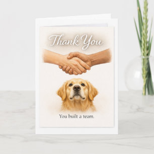 Carte Merci d'avoir créé une équipe de chien guide Golde