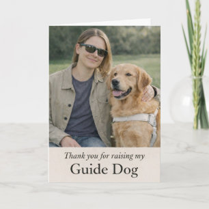 Carte Merci d'avoir élevé mon chien guide Golden Retriev