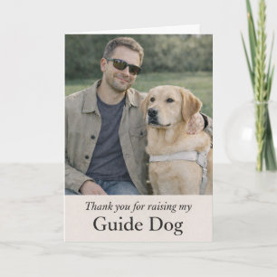 Carte Merci d'avoir élevé mon chien guide Labrador jaune