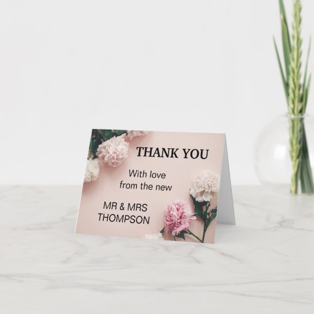 Carte Merci d'avoir fait partie de notre Merci Mariage (Devant)