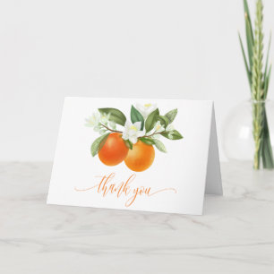 Carte Merci de Baby shower de la Petite Cutie Orange Cit