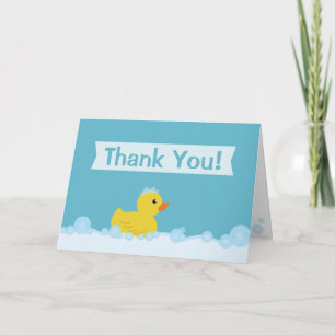 Carte Merci de Baby shower en caoutchouc