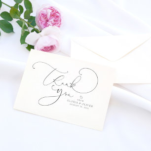 Carte Merci de calligraphie de script de couleur modifia