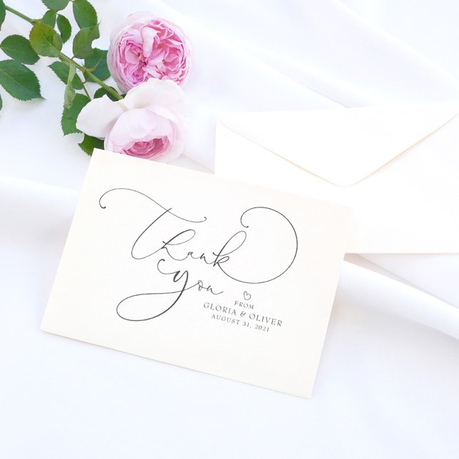 Carte Merci de calligraphie de script de couleur modifia (Créateur téléchargé)
