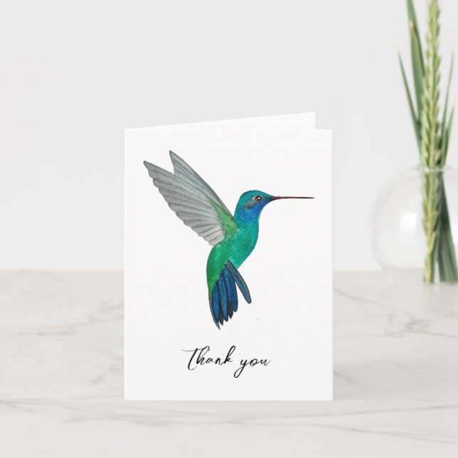 Carte Merci de colibri à bec large (Devant)