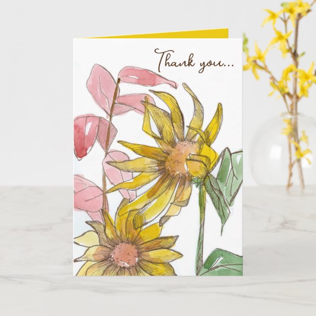Carte Merci De Croire En Moi Des Fleurs De Soleil (Fleur jaune)