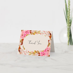 Carte Merci de Fête des mariées vintage Florals