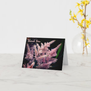 Carte Merci de fleurs roses éclatant