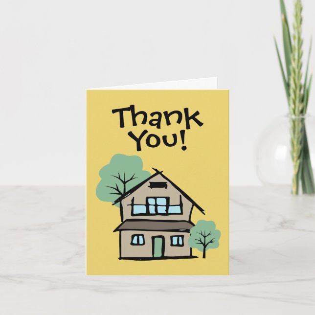 Carte Merci de la Maison d'appréciation aux clients prof (Devant)
