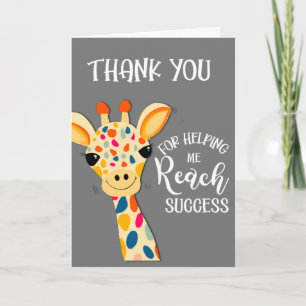 Carte merci de m'aider à atteindre la girafe succès